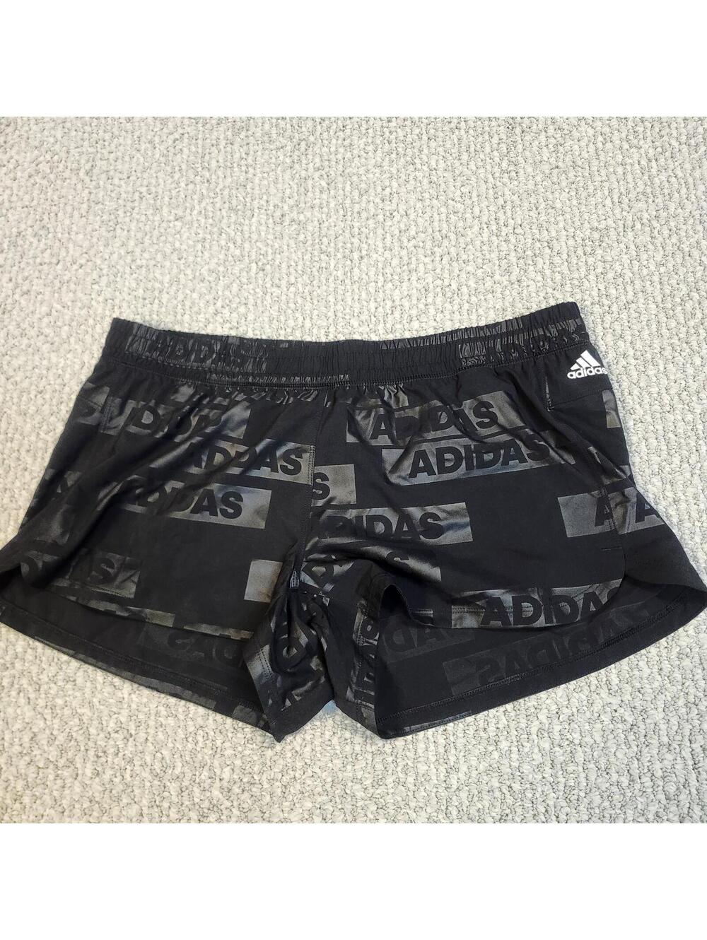 Adidas Women's Training Shorts Large Black Athletic NWT Elastic Waist Drawstring